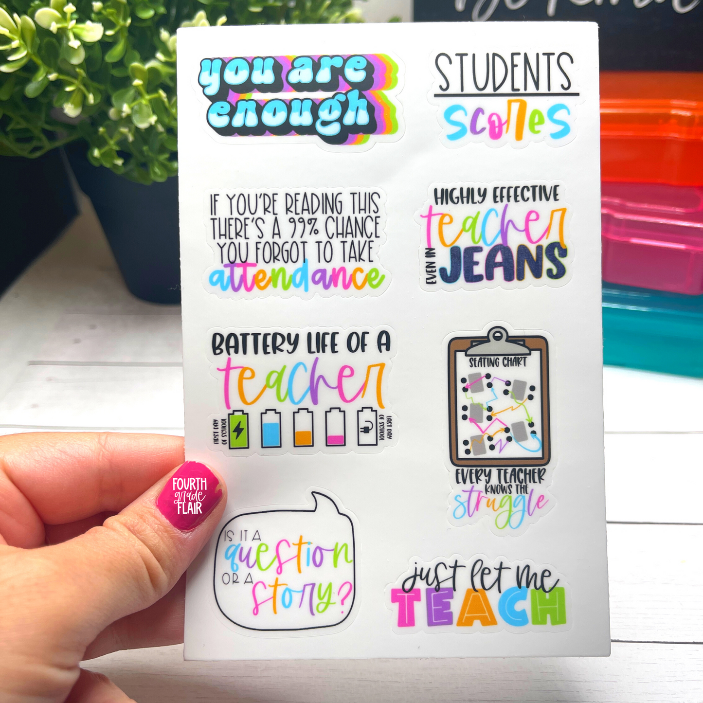 Teacher Favorites Sticker Sheet
