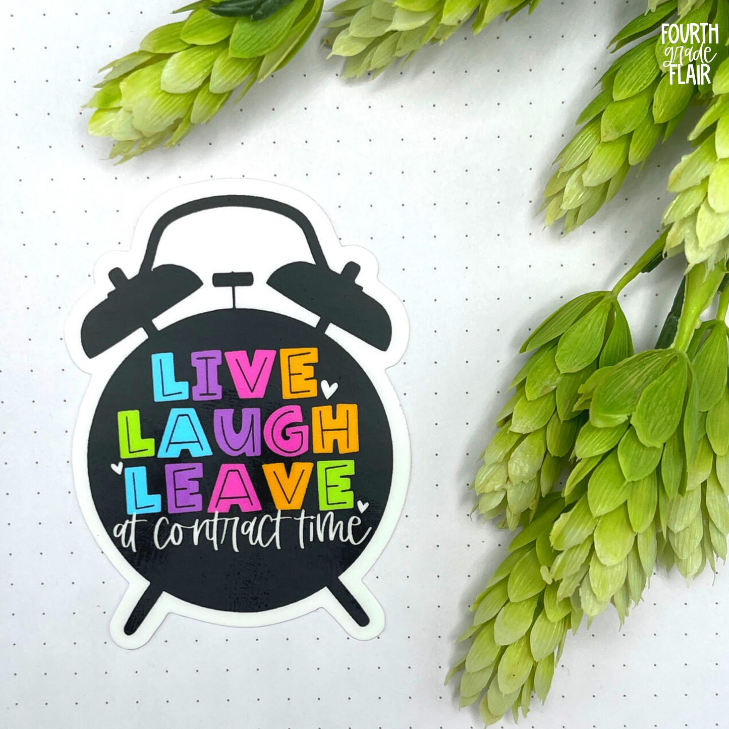 Live Laugh Leave at Contract Time Magnet
