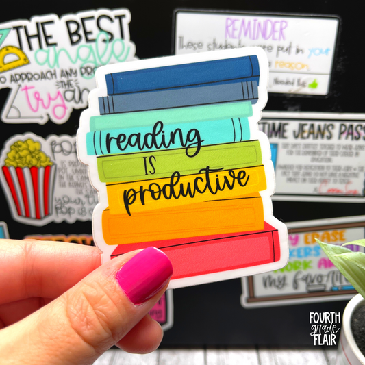 Reading is Productive Sticker