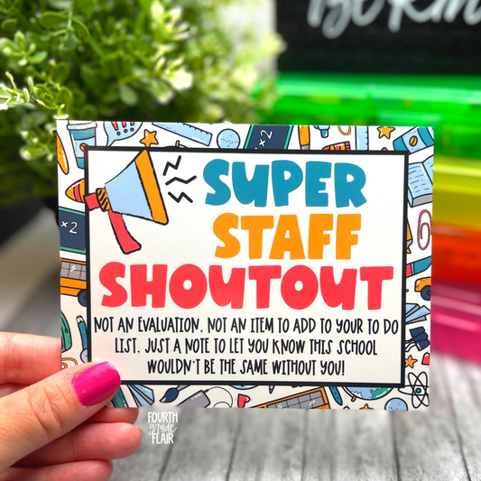 Super Staff Shoutout Postcards