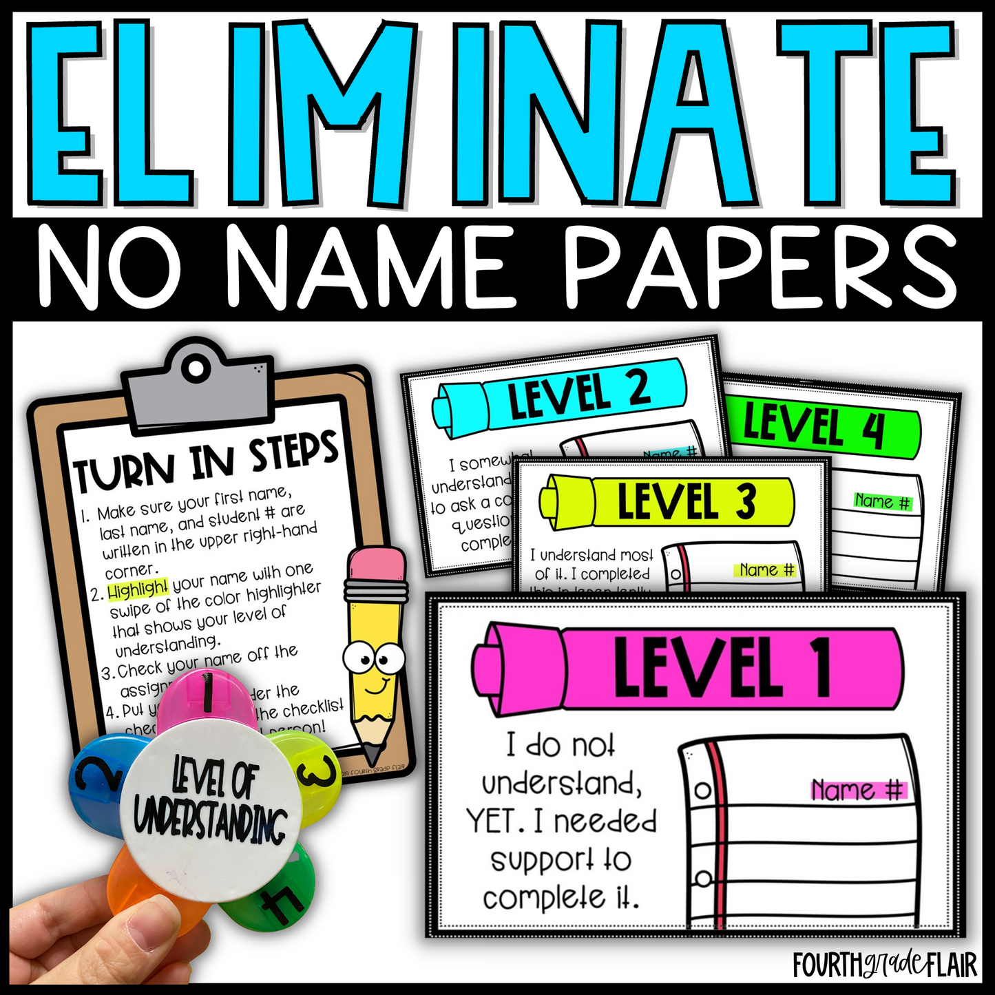 Reflect and Highlight | No Name Management Posters | PRINTABLE