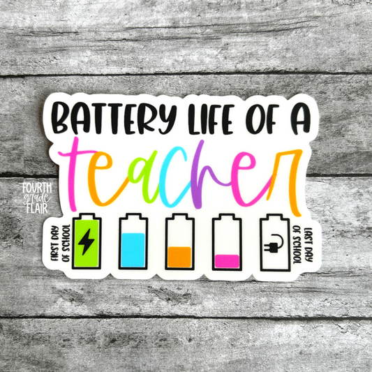 Teacher Battery Sticker