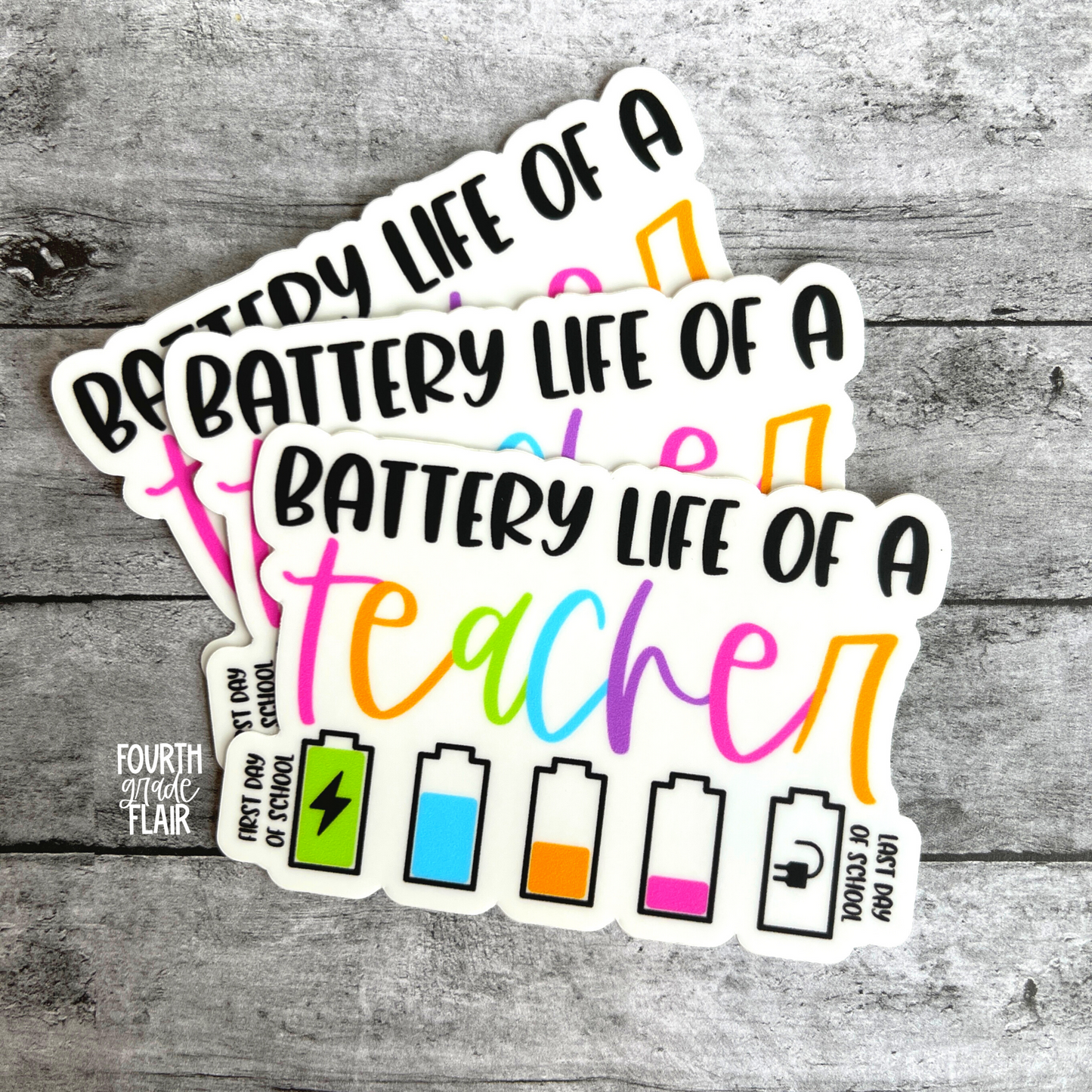 Teacher Battery Sticker